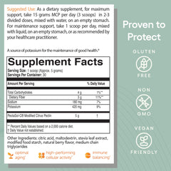 EcoNugenics PectaSol powder with scoop – precise servings for consistent daily use.