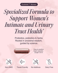 Ecosh cranberry and herbs ingredients icon, cranberry extract for urinary comfort and balance.