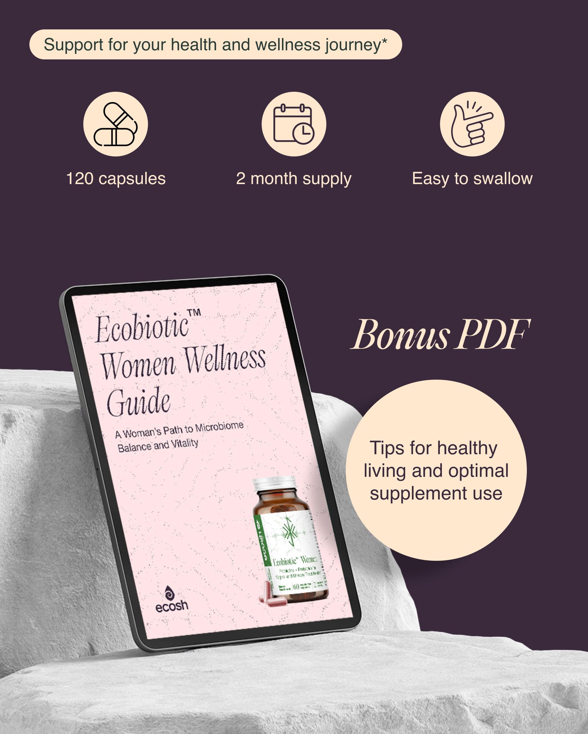 Ecosh probiotic made in Estonia with ISO-certified facility and microbiome experts.