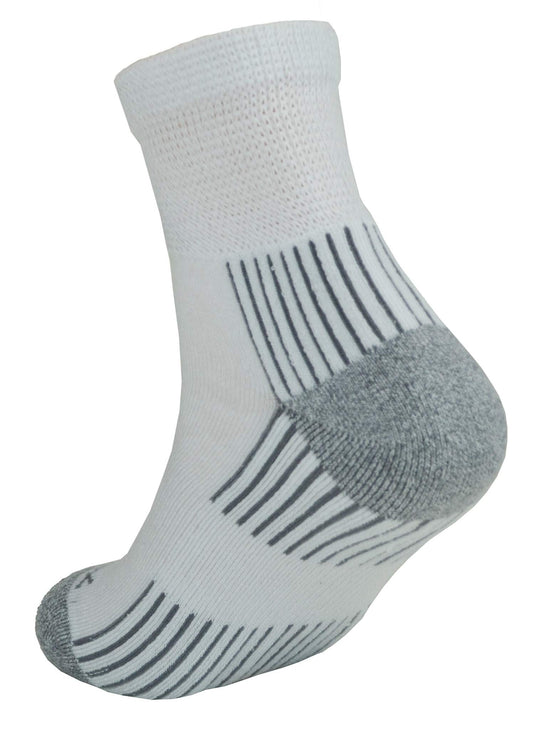 Ecosox diabetic bamboo viscose quarter arch socks in five-pack display for daily comfort