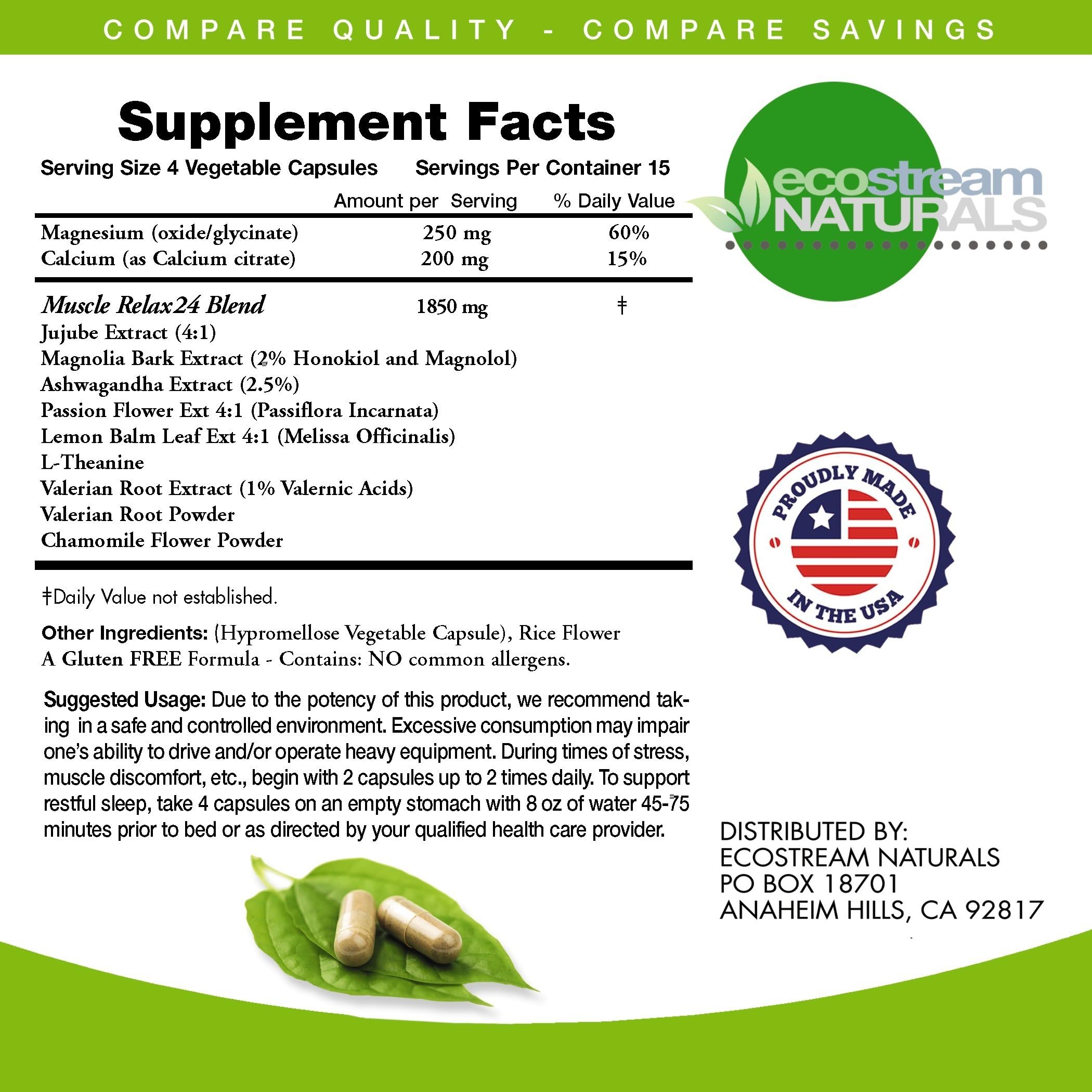 ecostream Naturals Relaxant bottle being poured into a hand, daily routine.