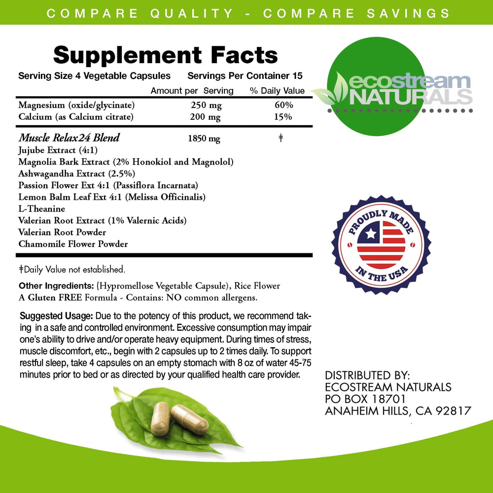 ecostream Naturals Relaxant bottle being poured into a hand, daily routine.