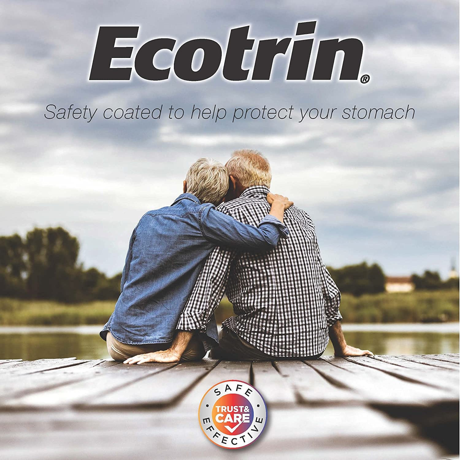 Ecotrin 365-tablet year supply bottle on kitchen counter