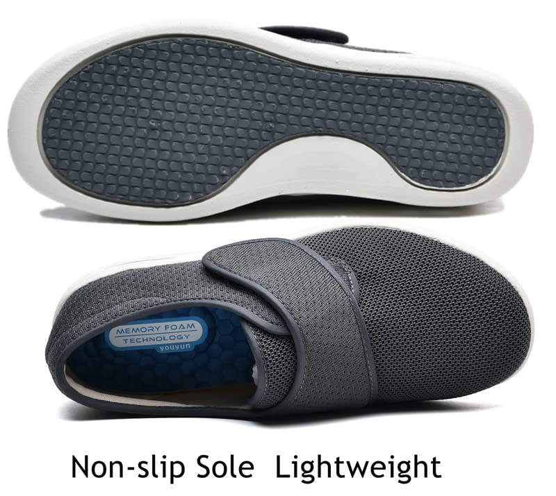 EDCYF women's diabetic shoes with breathable material for daily wear