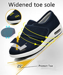 EDCYF women's diabetic shoes with heel stabilizer improve balance during walking.