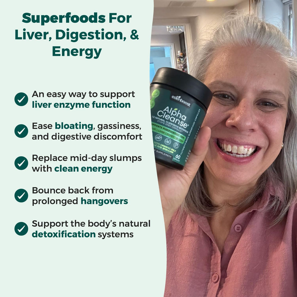 Capsules in hand signaling a simple daily routine with AlphaCleanse.