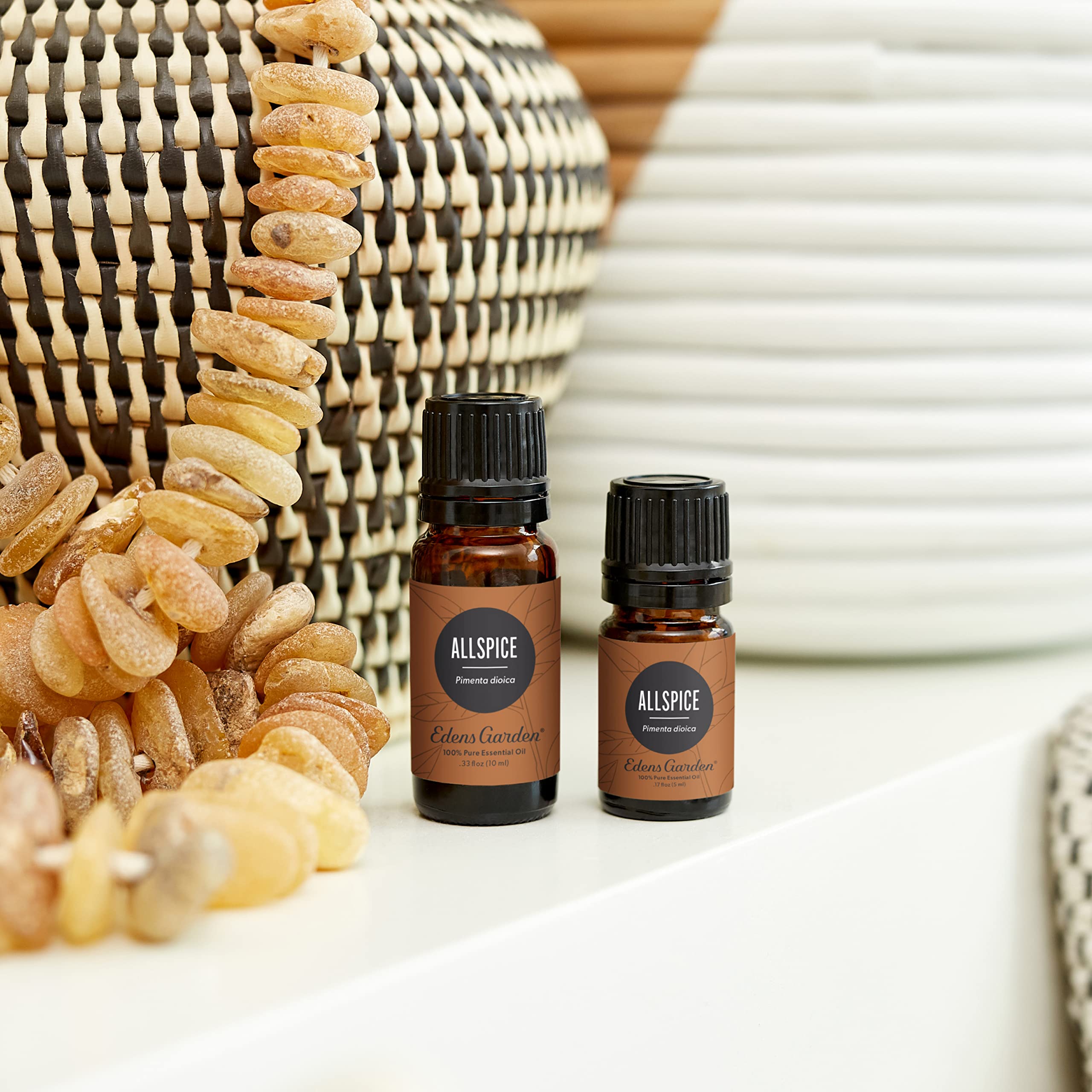 Close-up of allspice oil diffuser creating calming ambience.