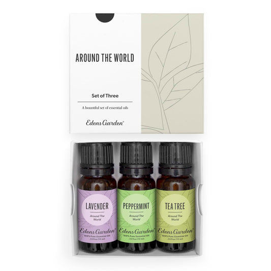 Edens Garden Lavender Around The World oil bottle for diffusers with a calming aroma