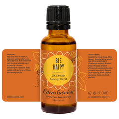 Edens Garden Bee Happy packaging emphasizing quality and accessibility