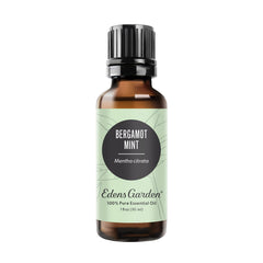 Edens Garden Bergamot Mint bottle for uplifting aromatherapy at home.