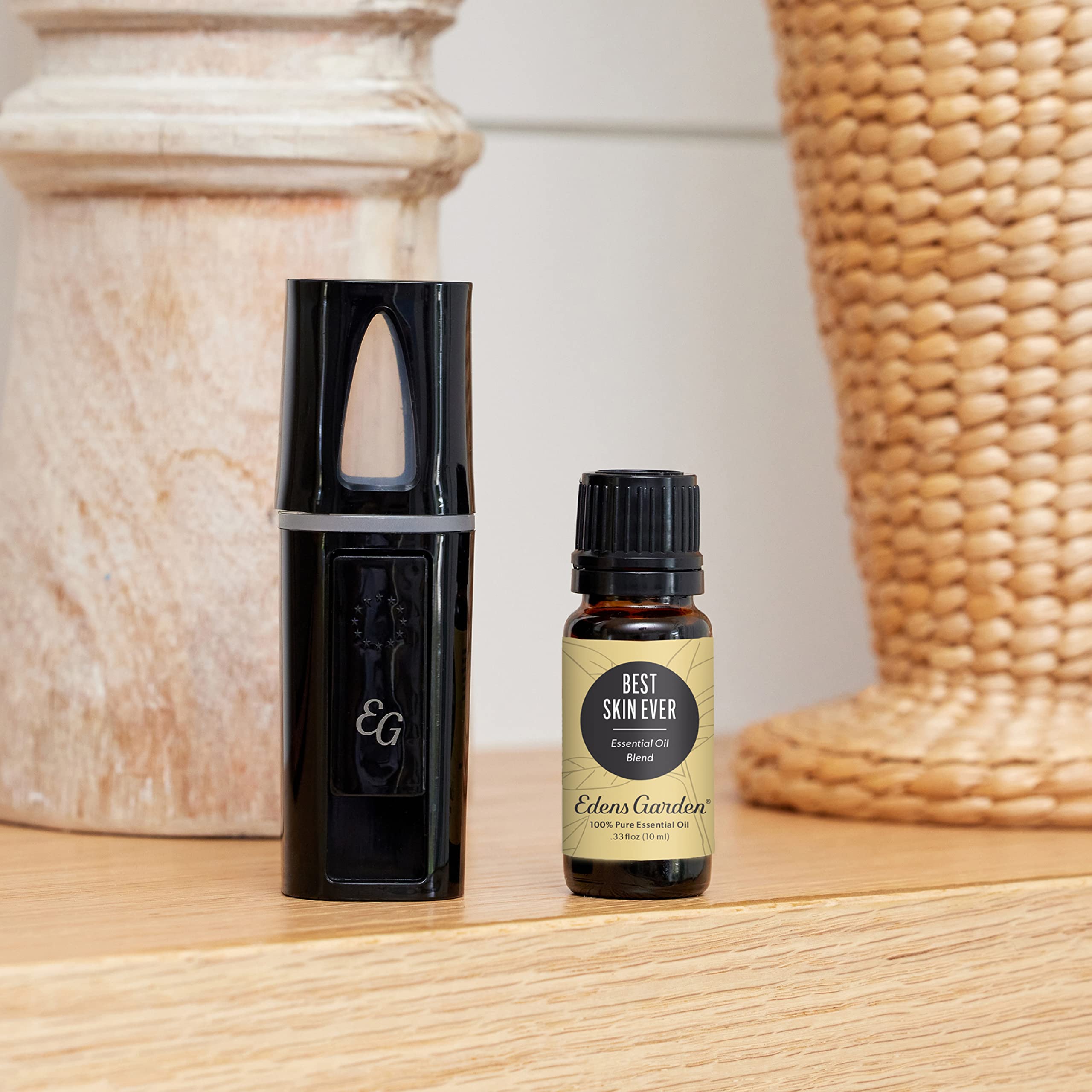 Edens Garden Best Skin Ever diffuser setup highlighting aroma for skincare support.