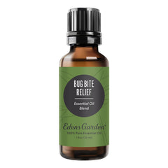 Edens Garden Bug Bite Relief bottle close-up showing skin comfort for outdoors