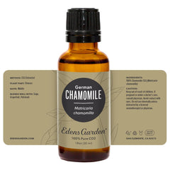 Licensed aromatherapist support graphic for Chamomile CO2 guidance.