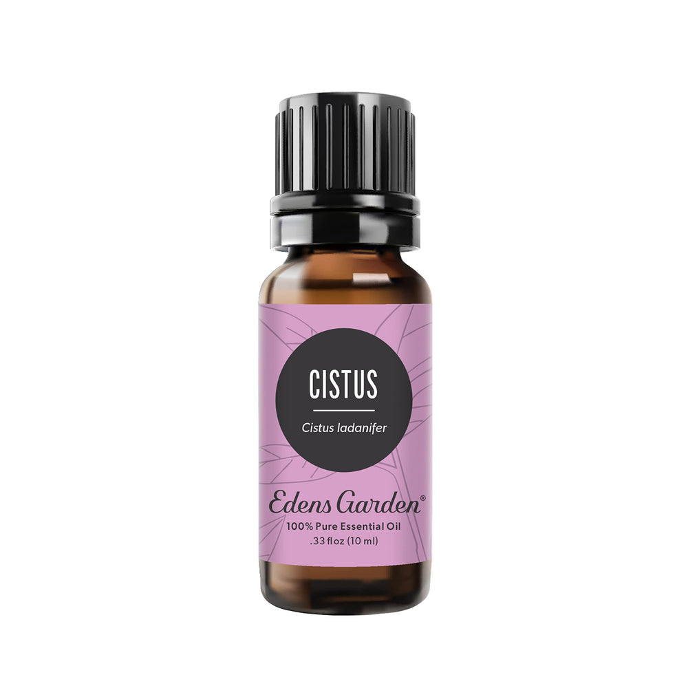 Edens Garden Cistus essential oil bottle front ideal for aroma diffusion.