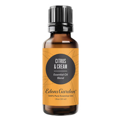 Edens Garden Citrus Cream essential oil bottle for mood uplift when diffused