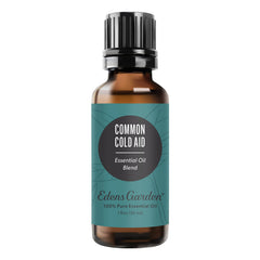 Edens Garden Common Cold Aid bottle—pure essential oils for quick, portable use.