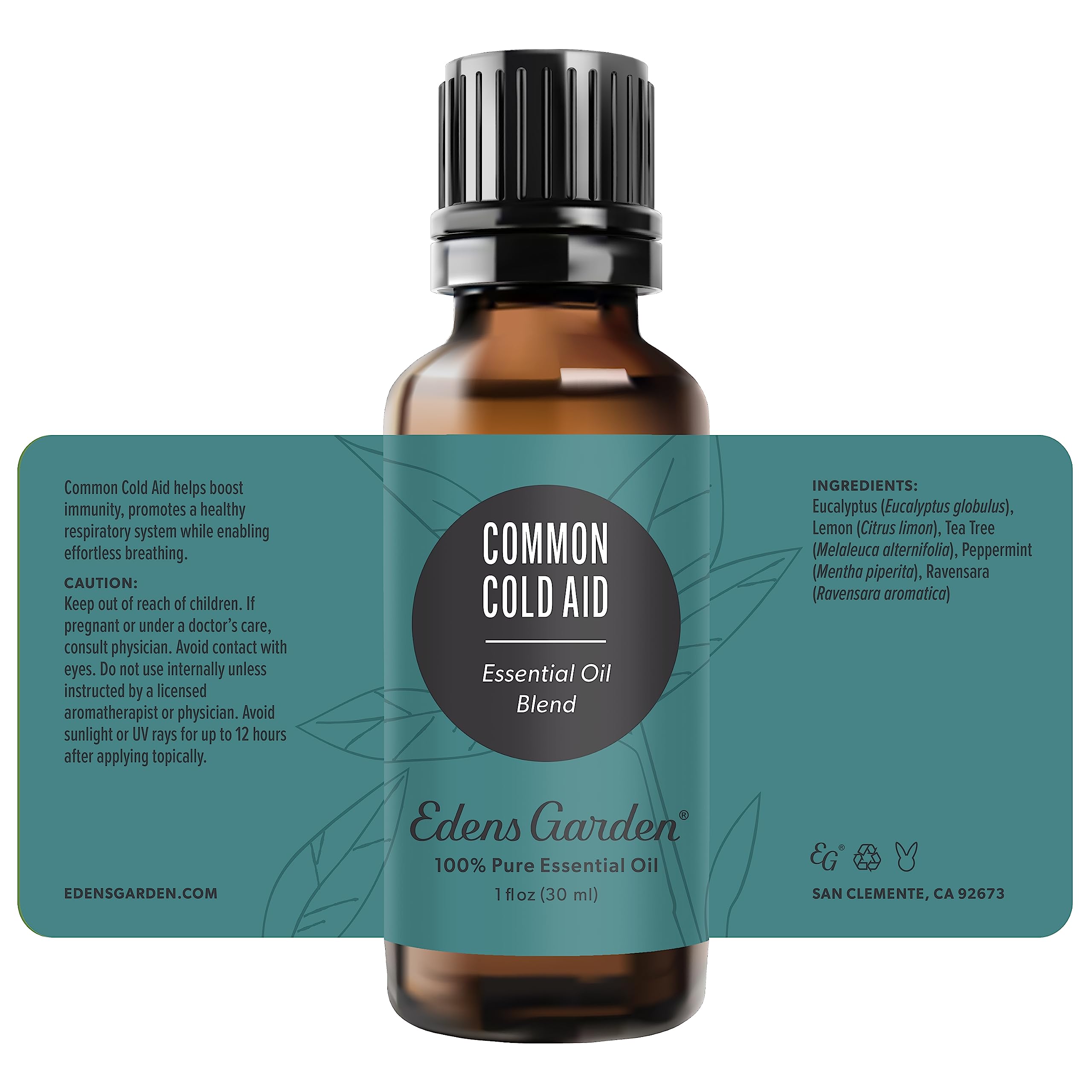 Edens Garden Common Cold Aid travel size—ideal for on-the-go aromatherapy.