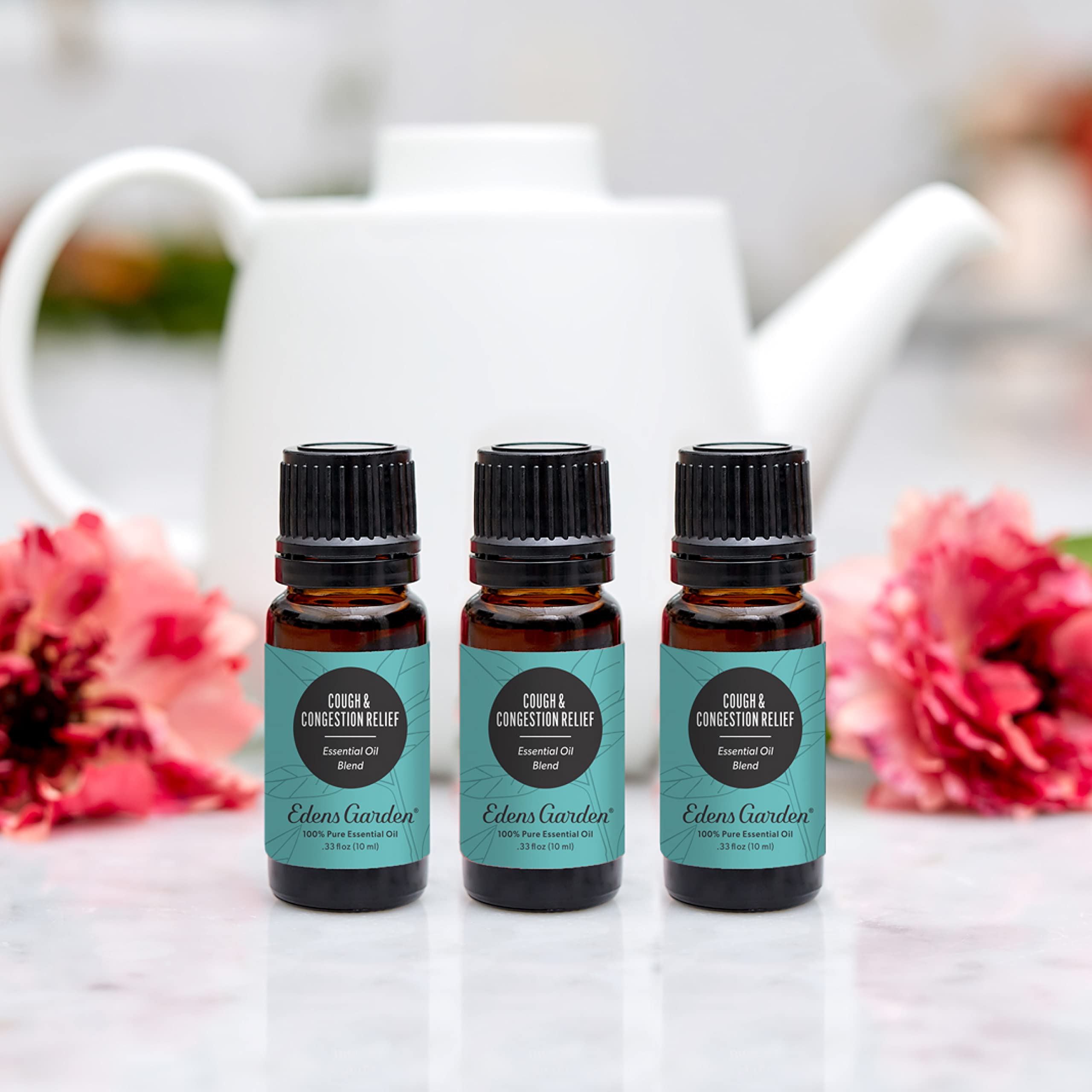 Edens Garden Cough & Congestion diffuser releasing a refreshing aroma.