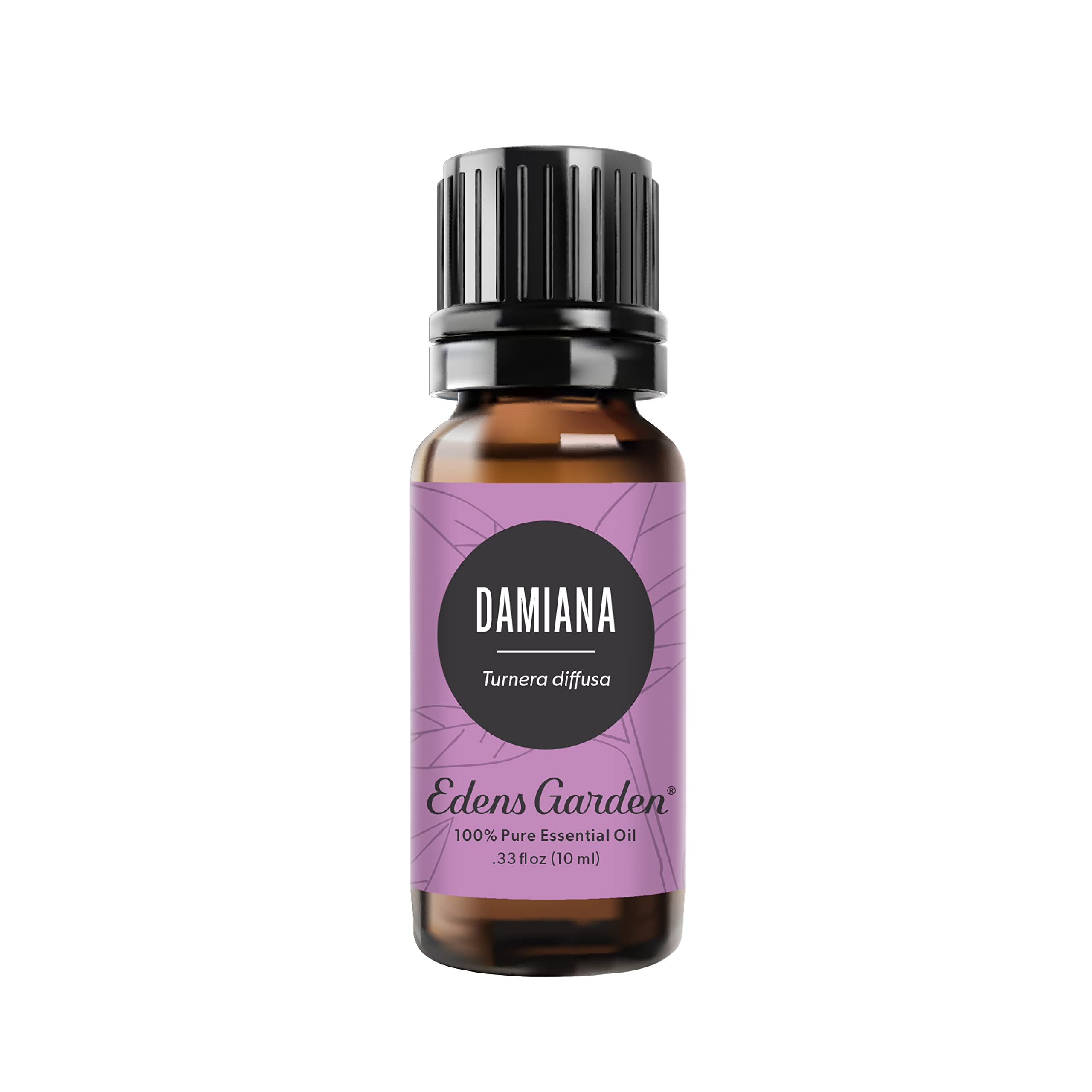 Edens Garden Damiana oil bottle ready for aromatherapy diffusion and mood uplift.