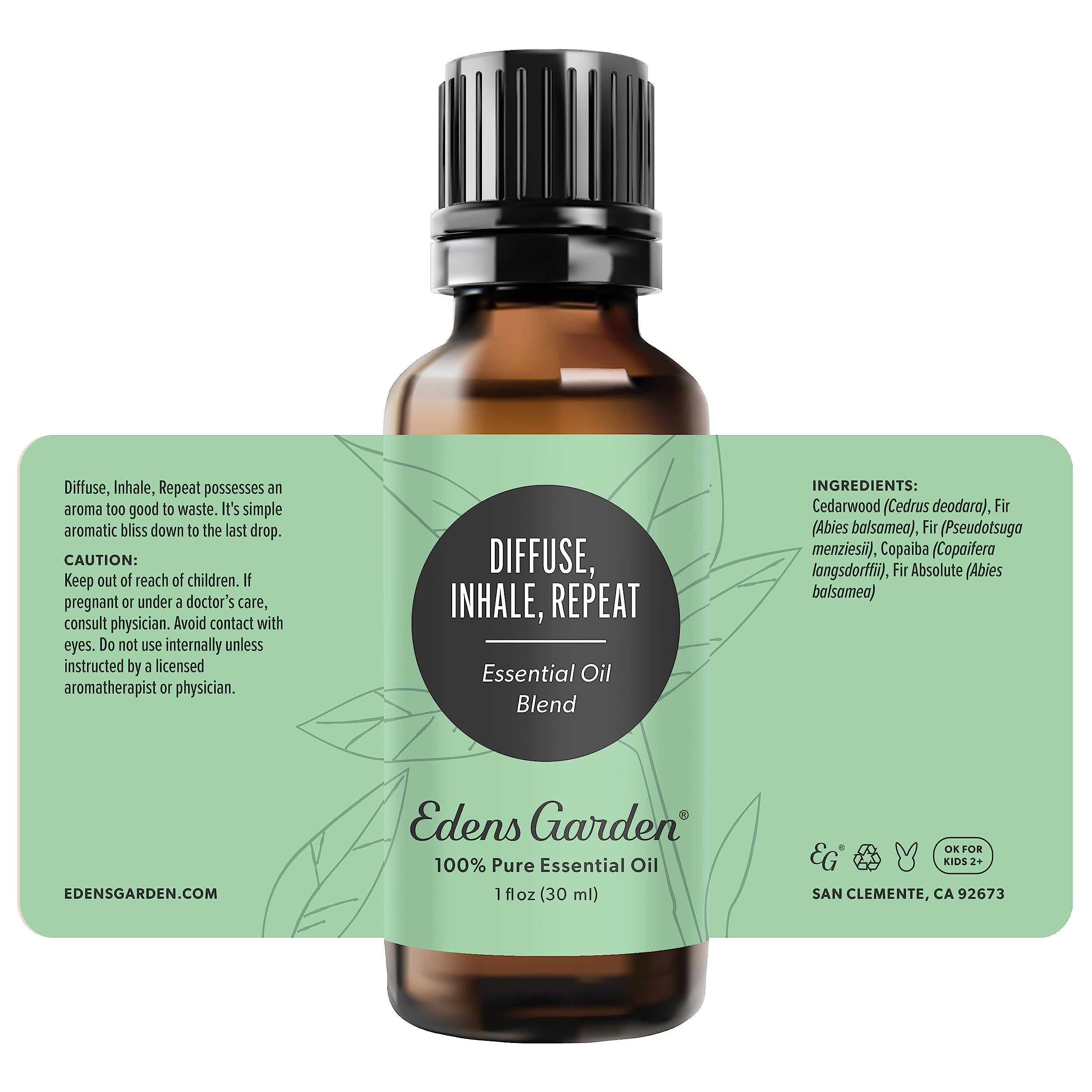 Edens Garden forest scene evokes tranquil aromatherapy ambiance