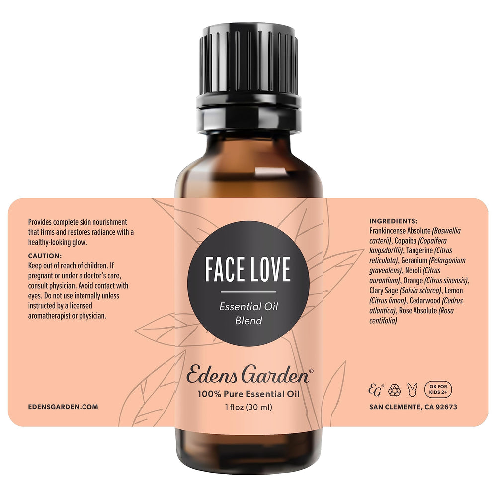 Edens Garden Face Love rose and neroli aroma, uplifting home aromatherapy.