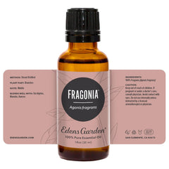 Edens Garden Fragonia amber bottle signaling premium packaging.