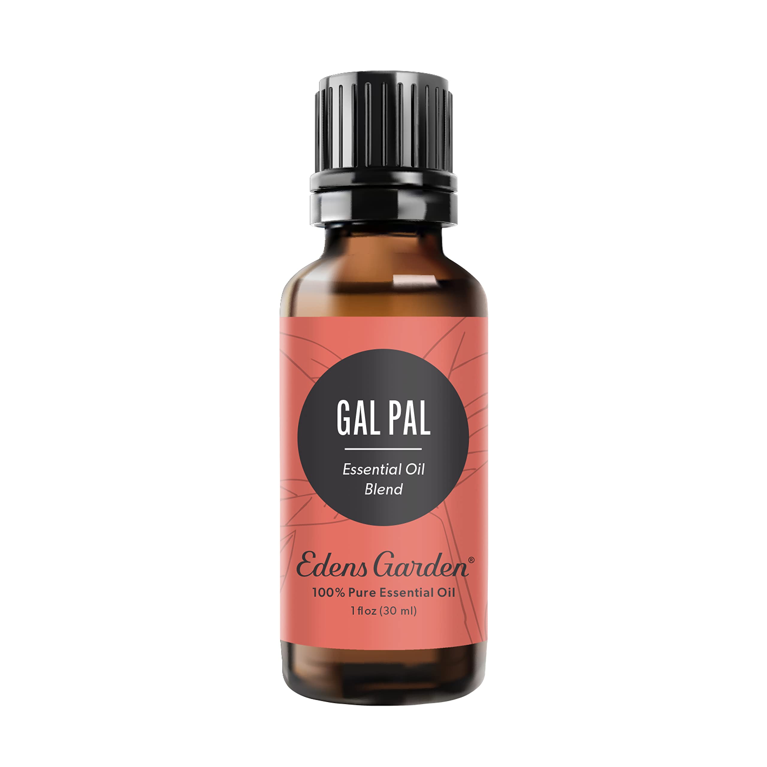 Edens Garden Gal Pal bottle close-up showing a calming essential oil blend for daily serenity