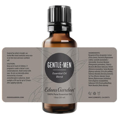 Edens Garden Gentle-Men branding shot reinforcing trusted aromatherapy source