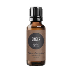 Edens Garden Ginger CO2 essential oil bottle front view for aroma diffusion to uplift mood