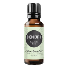 Edens Garden Good Health bottle front, inviting aroma for daily refreshment.
