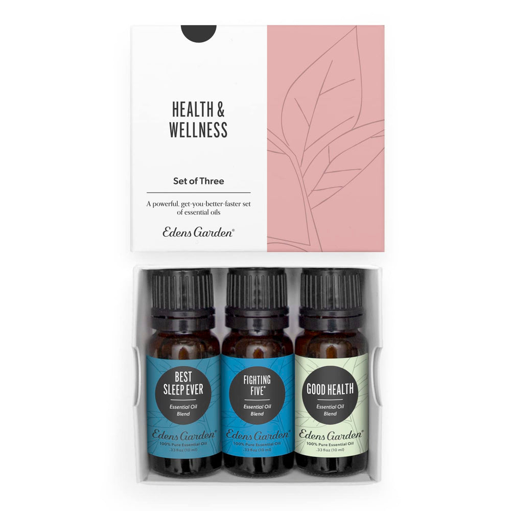 Edens Garden Health & Wellness Set bottle with three blends for daily vitality
