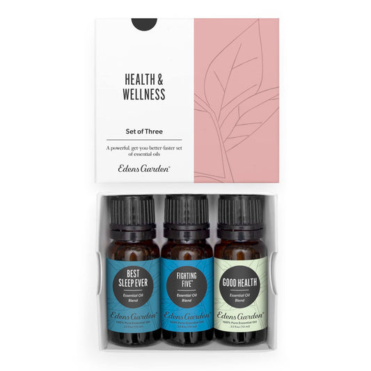Edens Garden Health & Wellness Set bottle with three blends for daily vitality