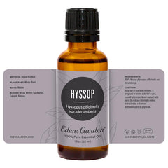 Edens Garden hyssop packaging box: reliable source from a woman-owned brand.