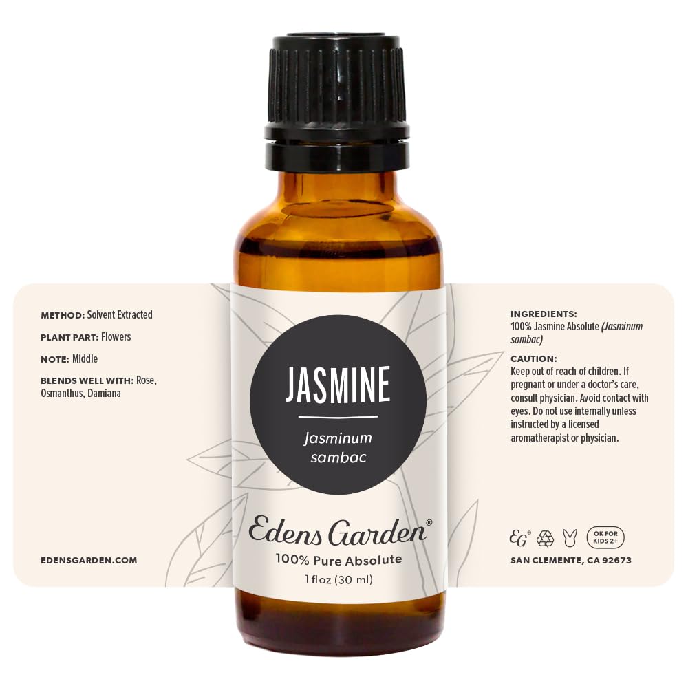 Edens Garden Jasmine Sambac Absolute GC-MS transparency signals quality