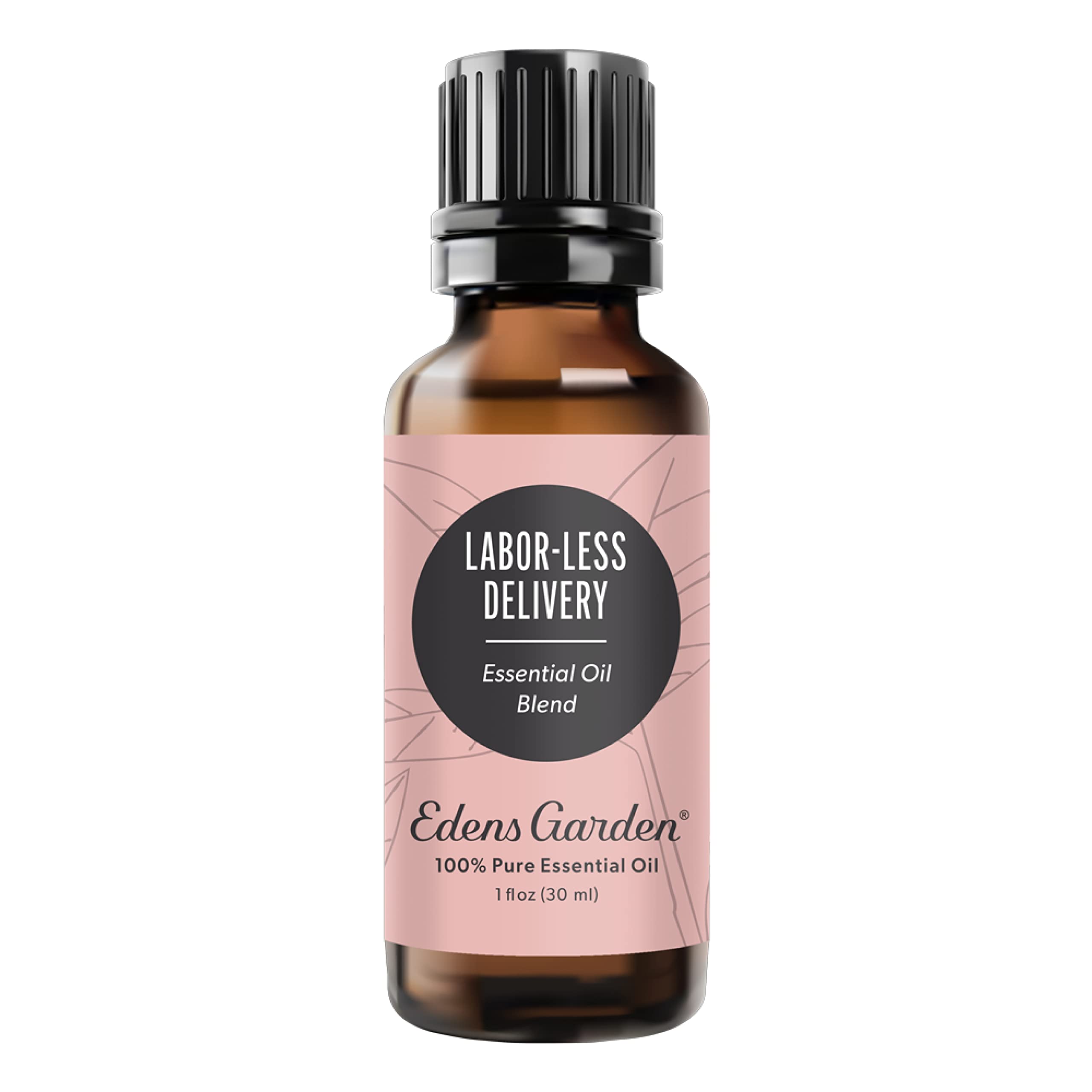 Edens Garden Labor-Less Delivery bottle shows pure oils for diffusing and topical use
