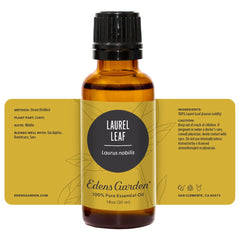 Laurel Leaf oil with candle setup for cozy mood.