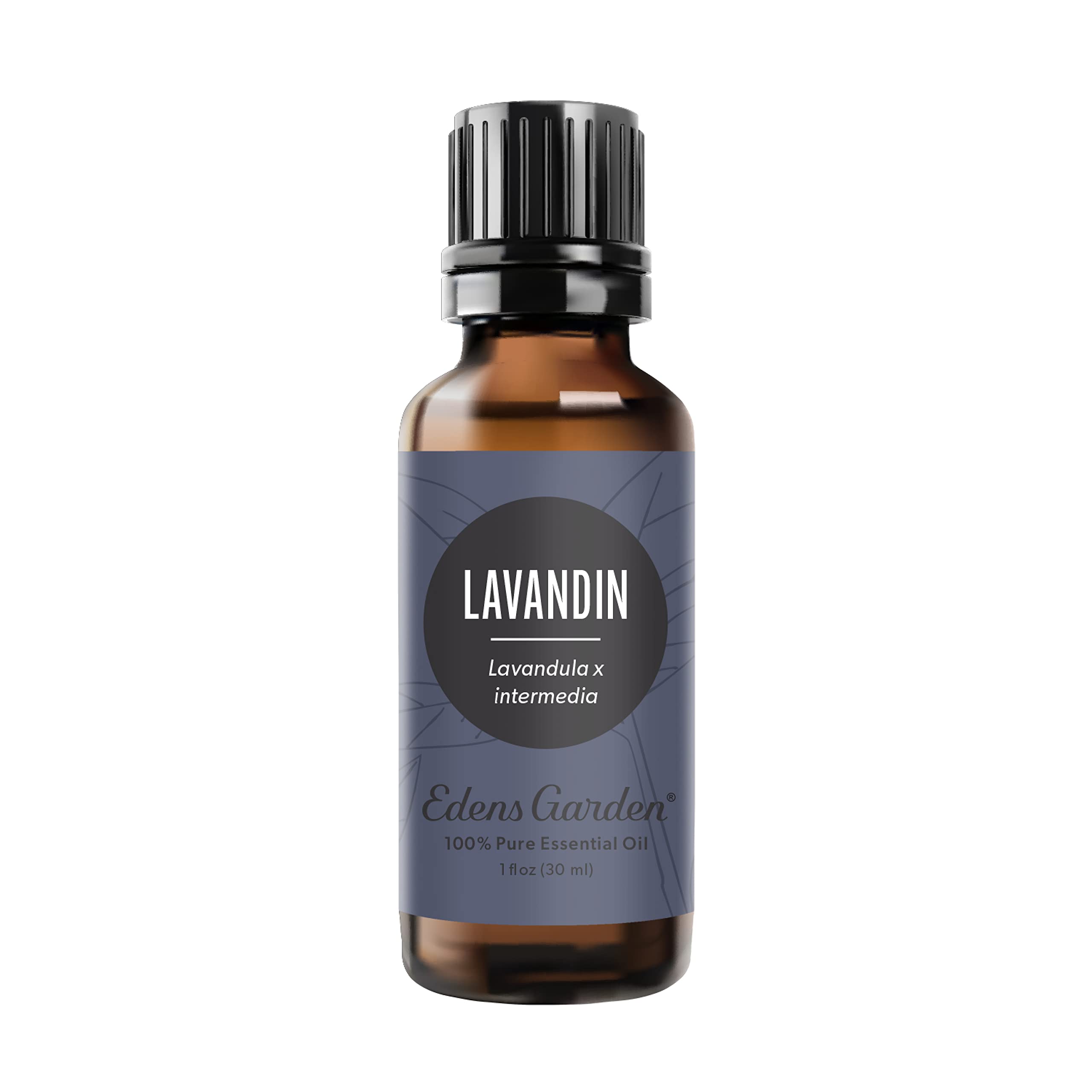 Edens Garden Lavandin essential oil bottle shown for diffusers and calm spaces.
