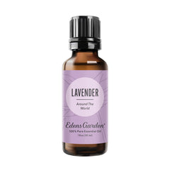Edens Garden Lavender Around The World bottle closeup for premium aromatherapy use