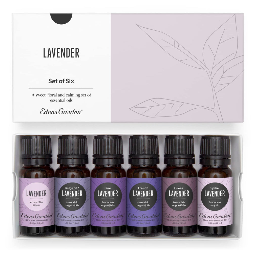 Edens Garden lavender around-the-world essential oil bottle ready for diffusion