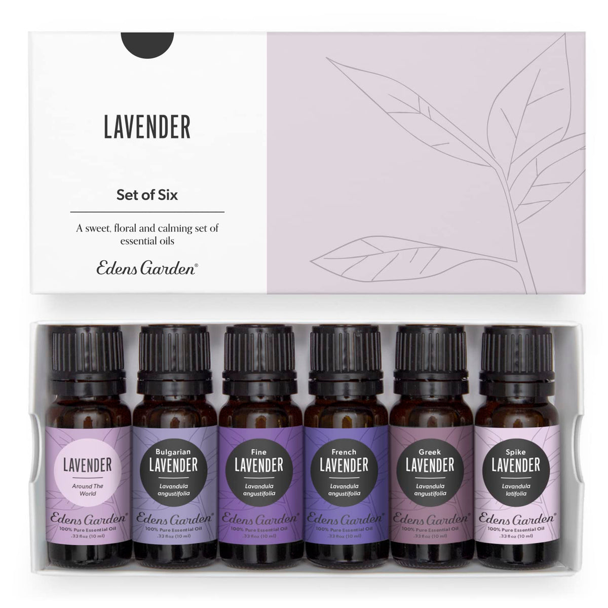 Edens Garden lavender around-the-world essential oil bottle ready for diffusion