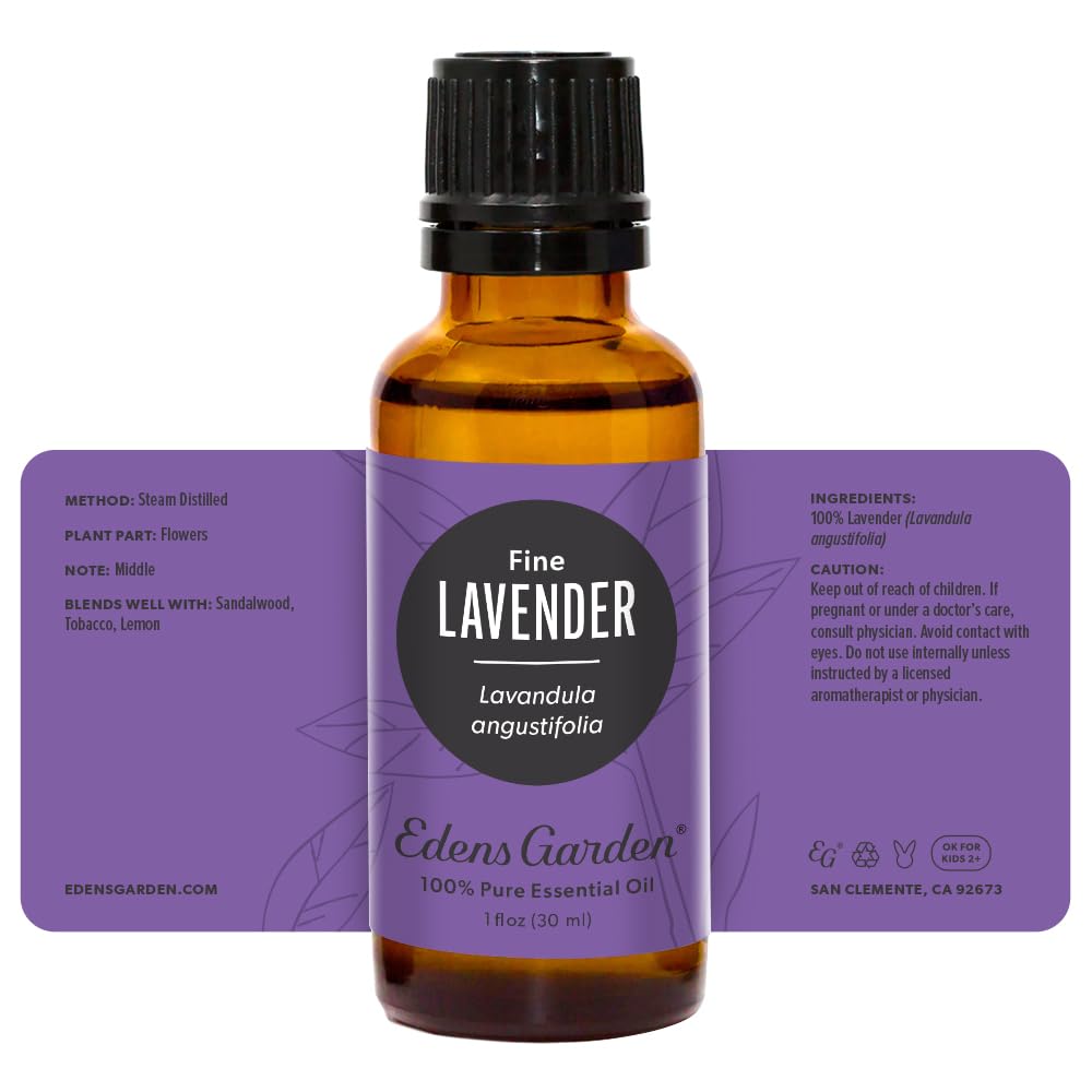 GC-MS report snapshot for Edens Garden Lavender Fine essential oil