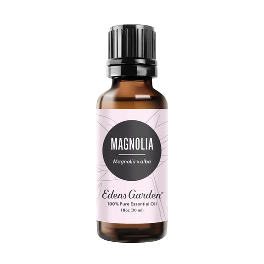 Edens Garden Magnolia essential oil bottle ready for diffusion and aroma