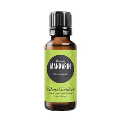 Edens Garden Mandarin Green bottle pour showing citrus aroma for diffuser use