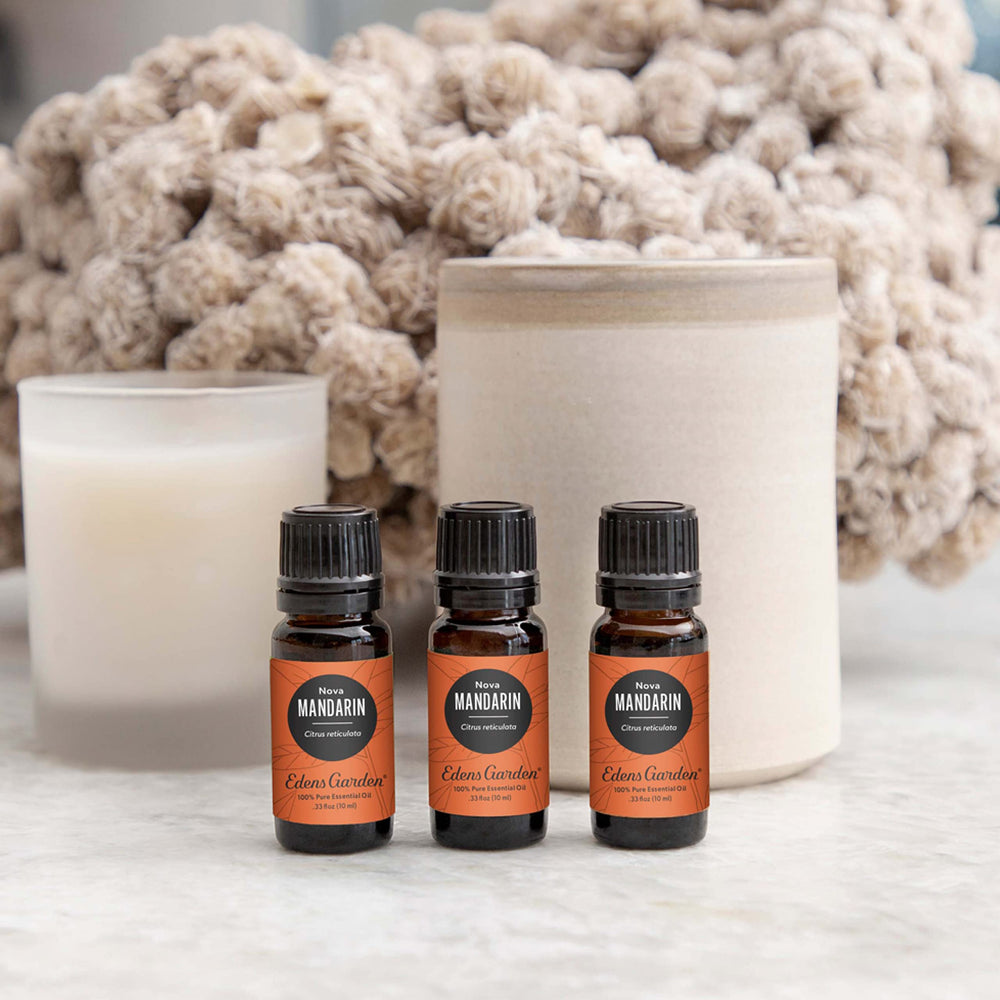 Edens Garden Mandarin Nova diffuser-blend delivers uplifting scent to brighten any room.
