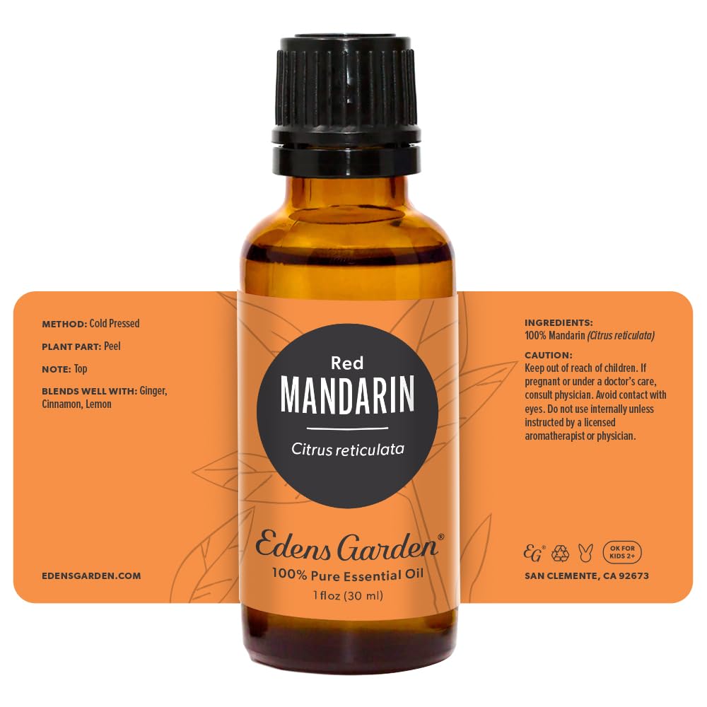 Edens Garden Mandarin-Red gift-packaging - attractive presentation for gifting aroma lovers.