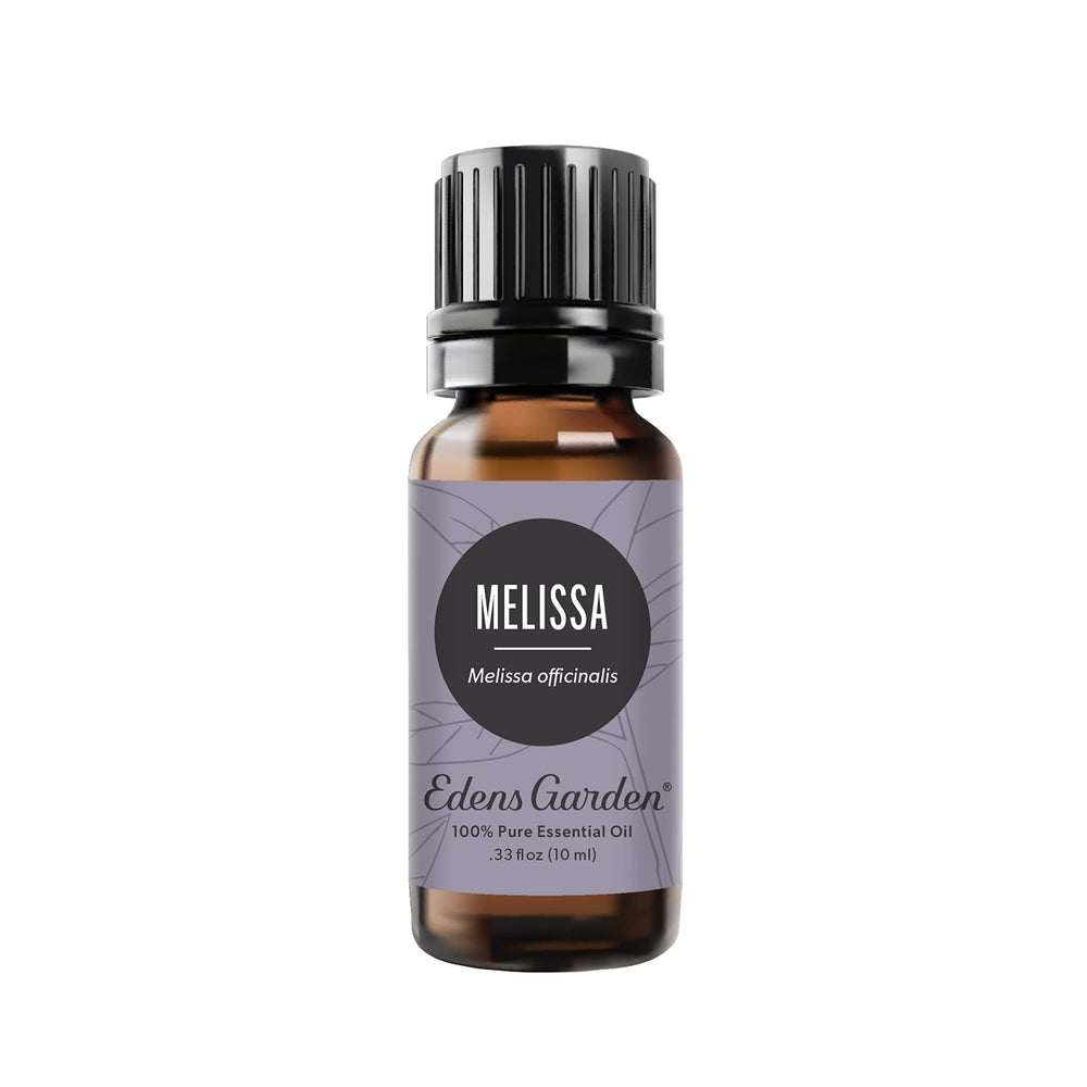 Edens Garden Melissa essential oil bottle ready for calming aromatherapy.