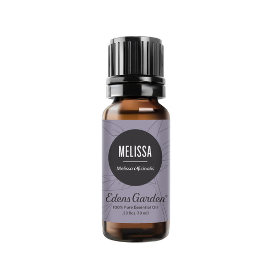 Edens Garden Melissa essential oil bottle ready for calming aromatherapy.