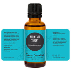 Edens Garden Mountain Savory travel-size bottle displayed