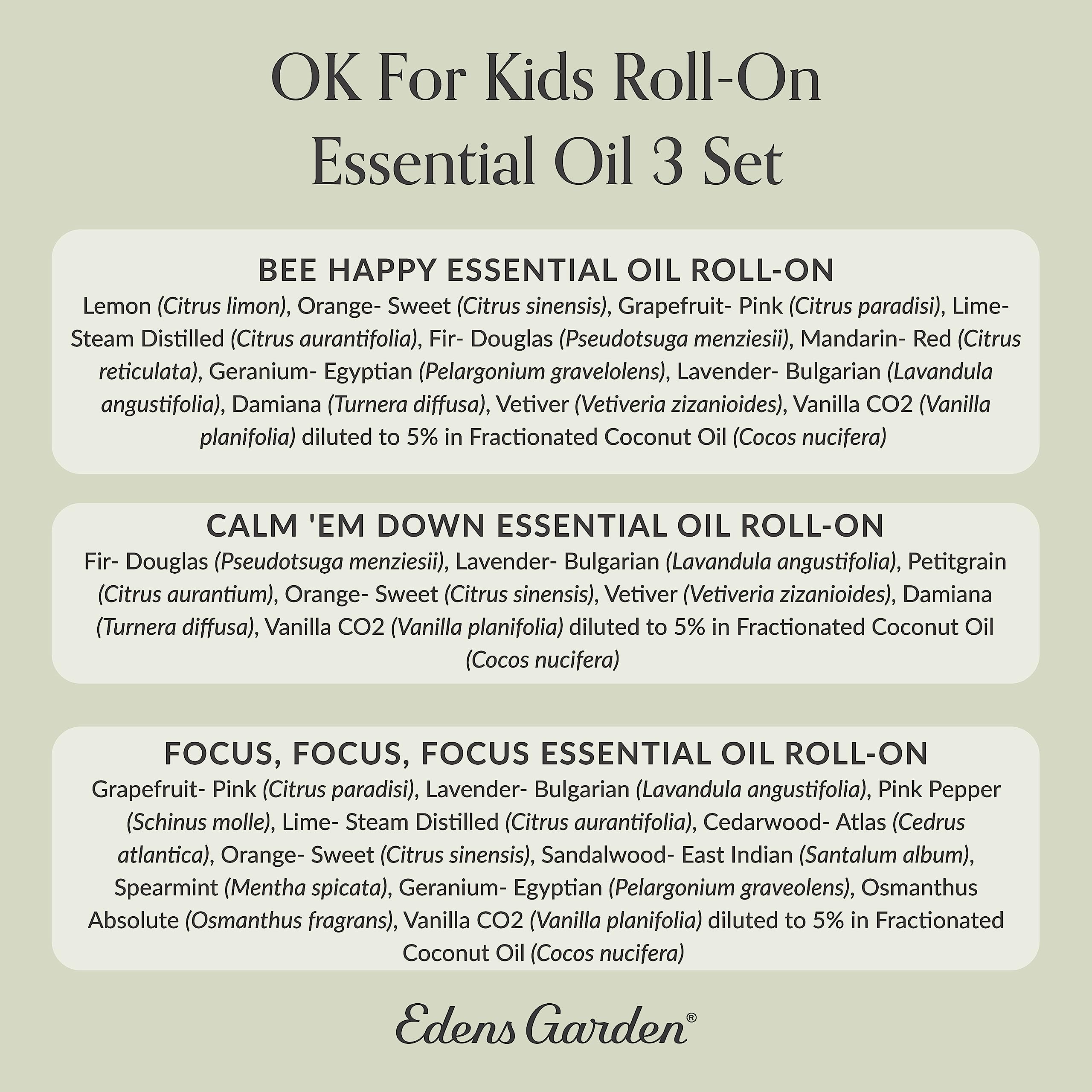 Edens Garden OK For Kids oils are third-party tested for purity.