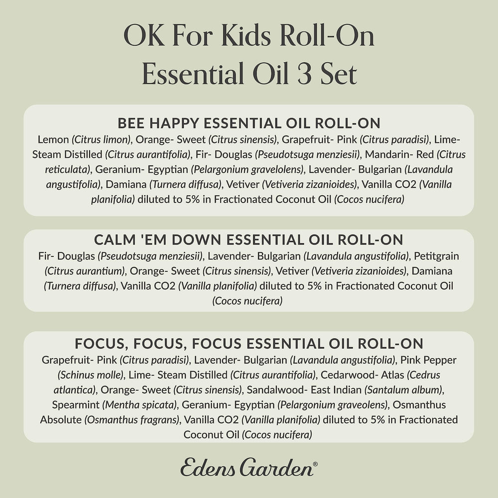 Edens Garden OK For Kids oils are third-party tested for purity.